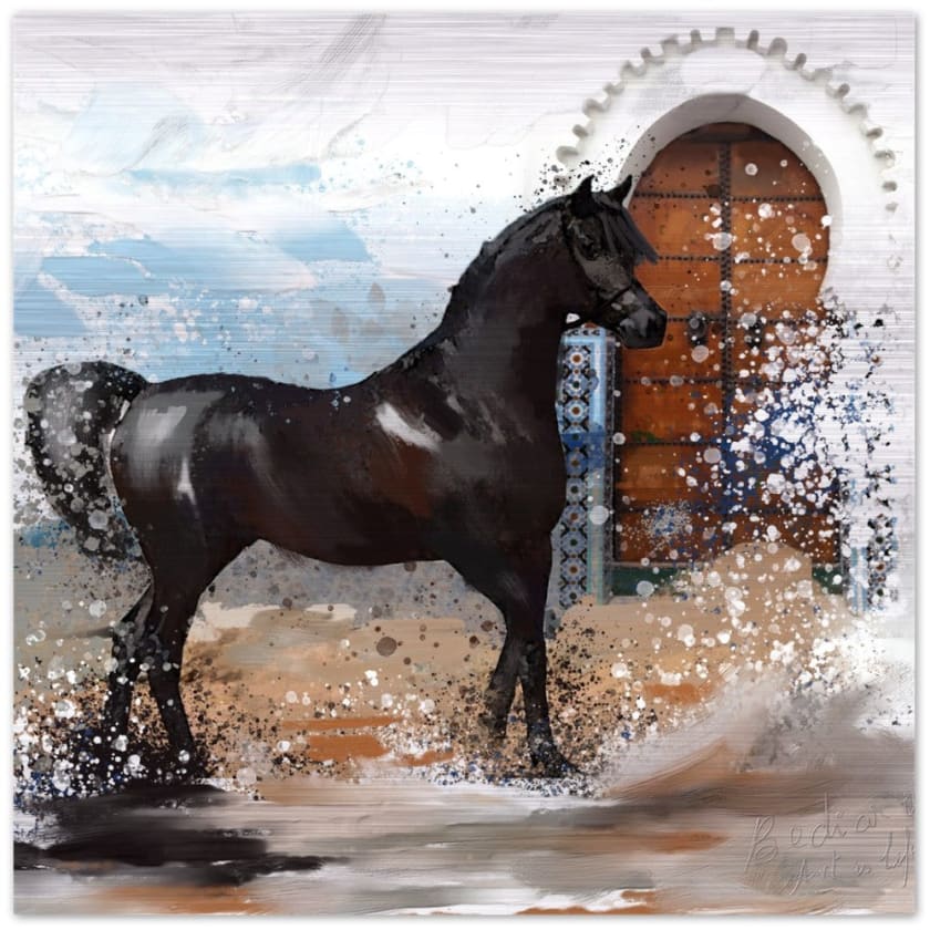 tableau-marocain-cheval-noir-impression-en-aluminium-brosse-551_1200x